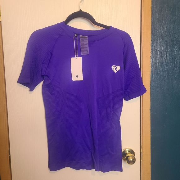 Women’S Best Tops - 494 🎃NWT womens best Purple Short Sleeve Athletic Shirt